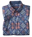 Classic Fit Navy Orange Print Shirt