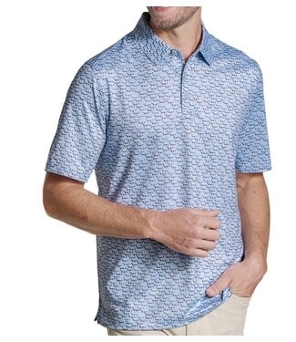 JOHNSTON & MURPHY Blue Nesie Polo