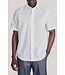 JACK VICTOR Modern Fit White Bedford Short Sleeve  Shirt