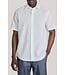 Modern Fit White Bedford Short Sleeve  Shirt