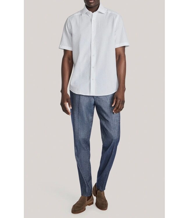 Modern Fit White Bedford SS  Shirt