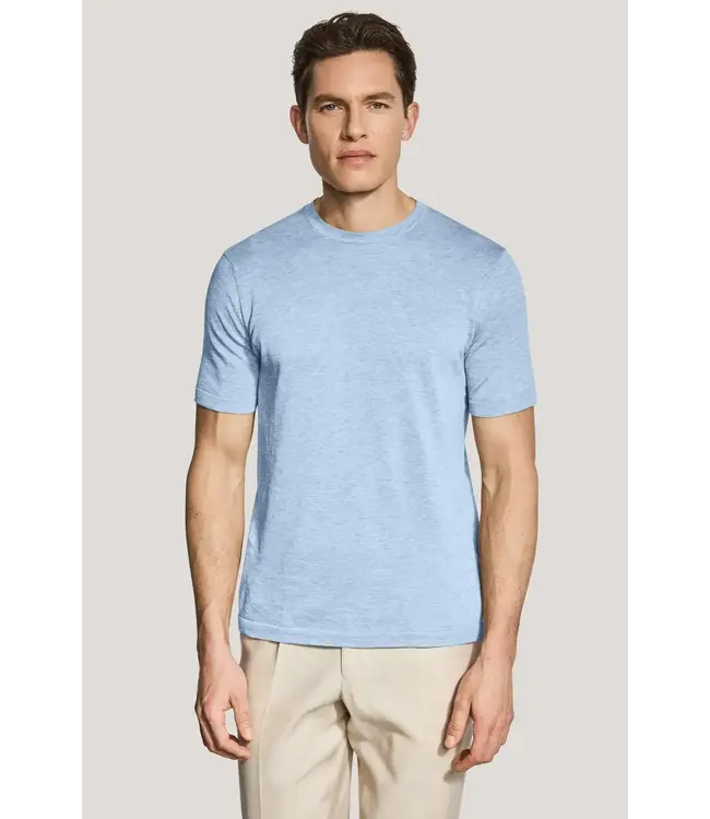 Light Blue Wellington Short Sleeve Sweater