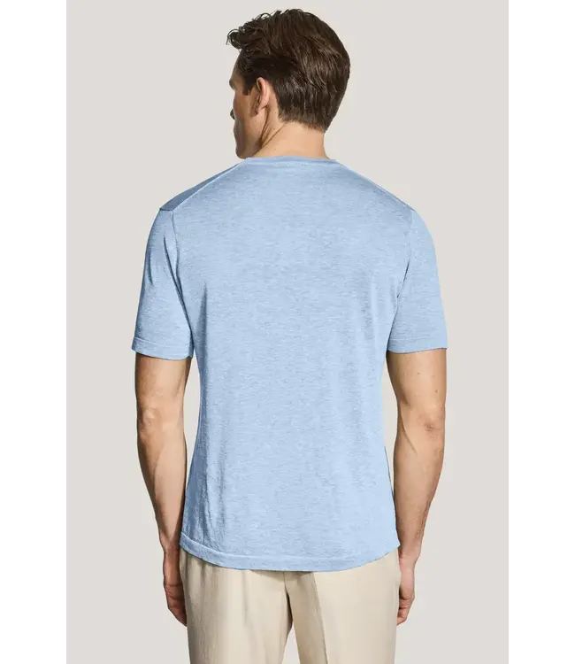 Light Blue Wellington Short Sleeve Sweater
