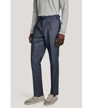 RIVIERA by JACK VICTOR Modern Fit Denim Pleated Dress Pants