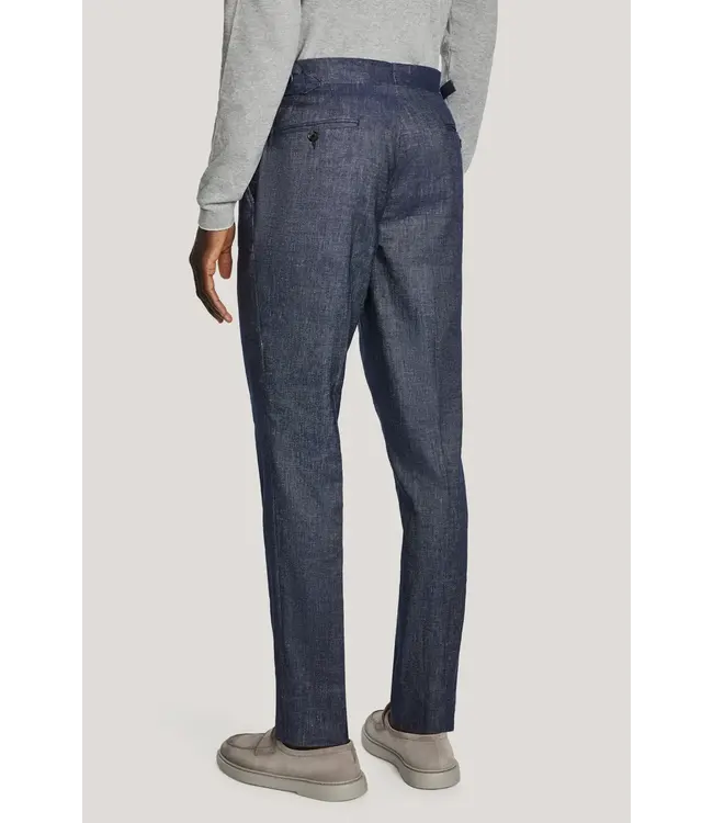 Modern Fit Denim Pleated Dress Pants