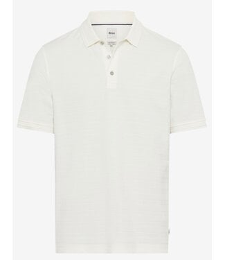 BRAX Ecru Self Striped Polo