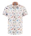 Modern Fit Multicolor Doodle Shirt