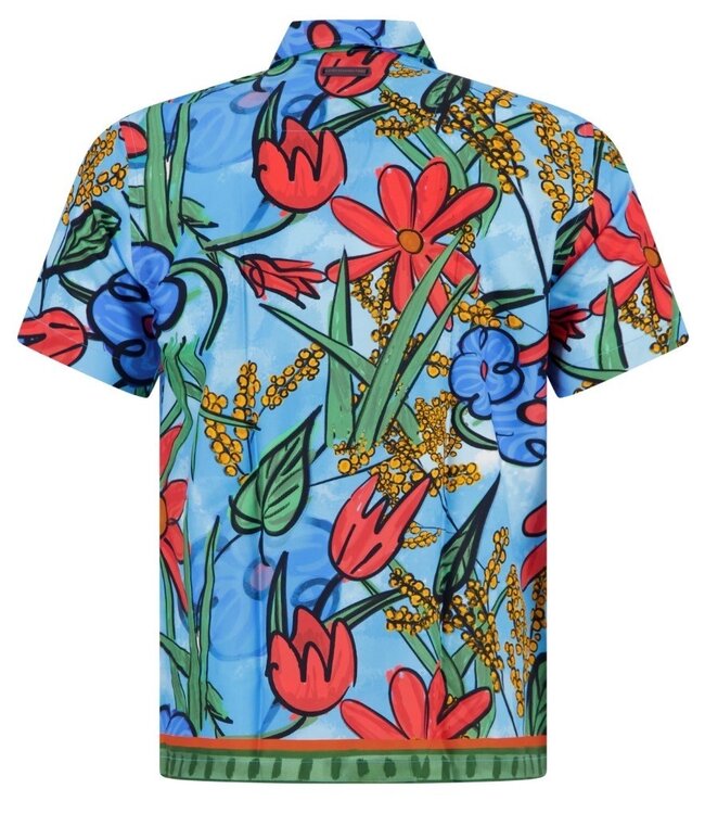 Modern Fit Flower Canvas Shirt