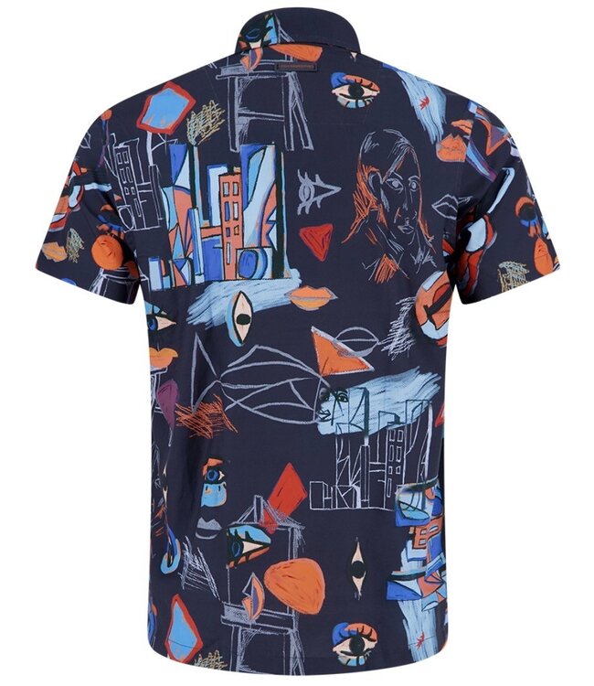 Modern Fit Navy Cubist Shirt