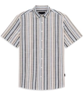 BUGATTI Modern Fit Tan Grey Striped Shirt