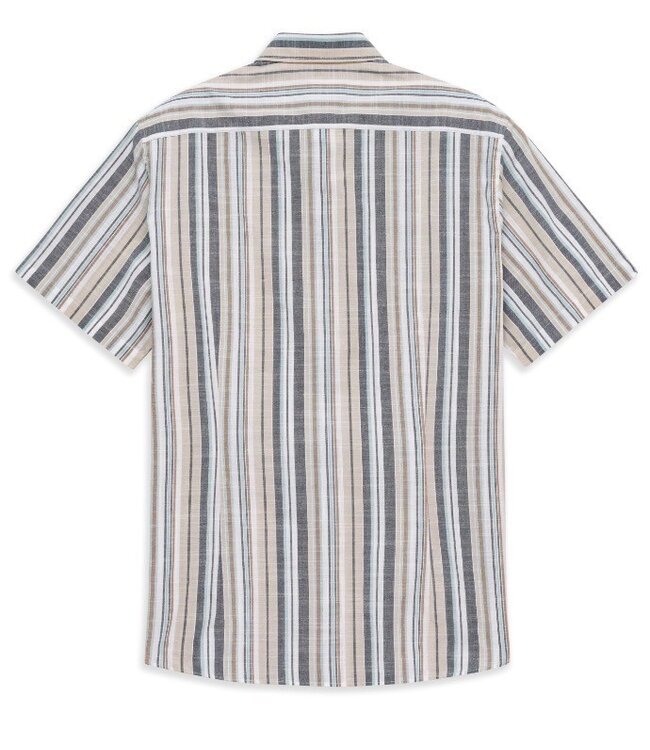 Modern Fit Tan Grey Striped Shirt