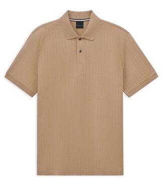 BUGATTI Tan Self Stripe Polo