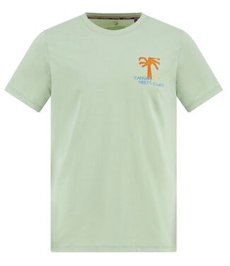 A FISH NAMED FRED Olive Green Summer Art T-Shirt