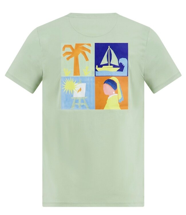 Olive Green Summer Art T-Shirt