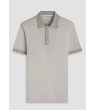 BUGATCHI Limestone Herringbone Polo