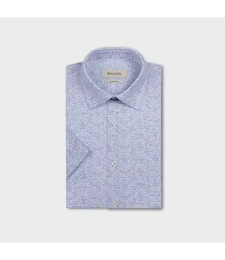 BUGATCHI Modern Fit Air Blue Print Shirt