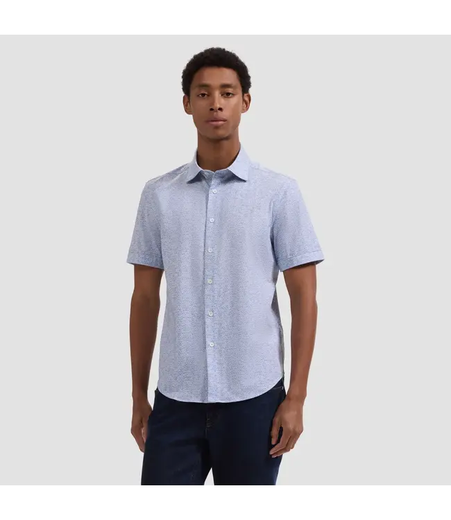 Modern Fit Air Blue Print Shirt