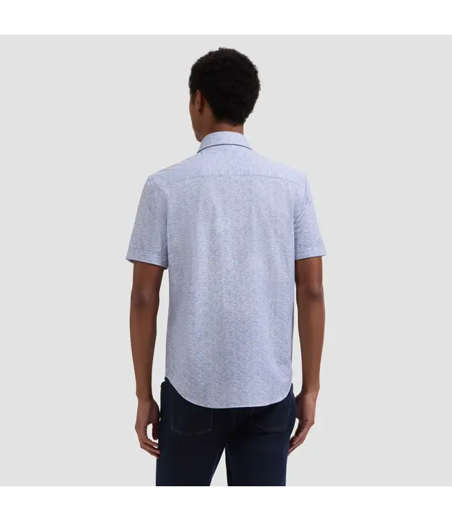 Modern Fit Air Blue Print Shirt