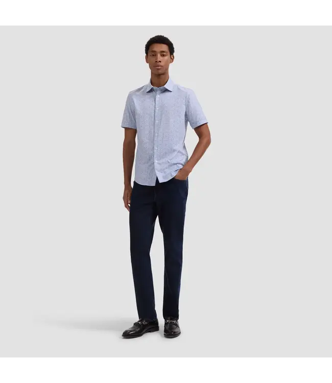 Modern Fit Air Blue Print Shirt