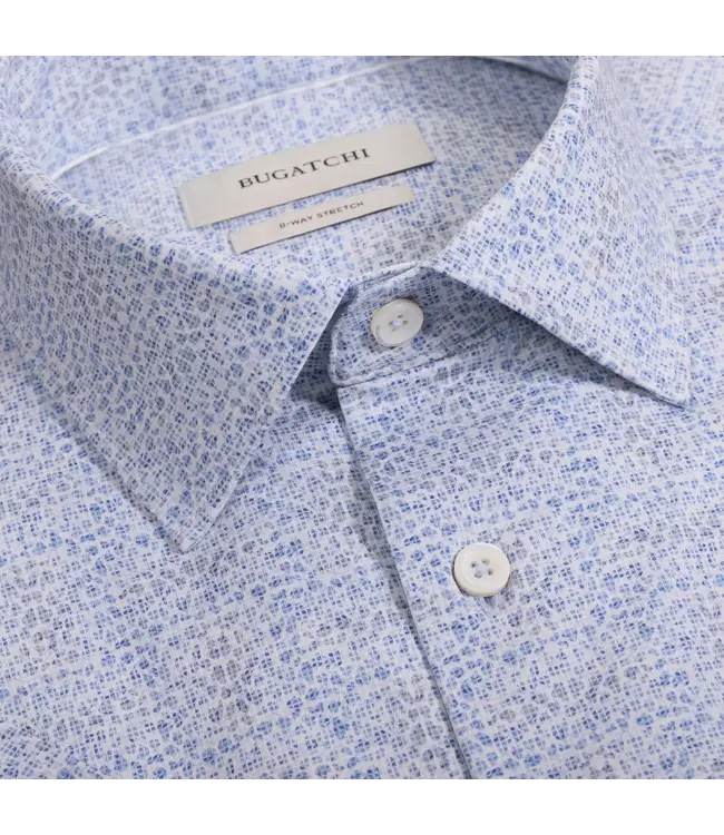Modern Fit Air Blue Print Shirt