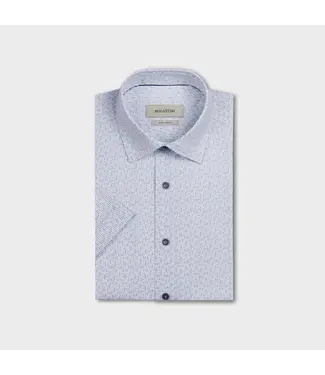 BUGATCHI Modern Fit Air Blue Printed Shirt