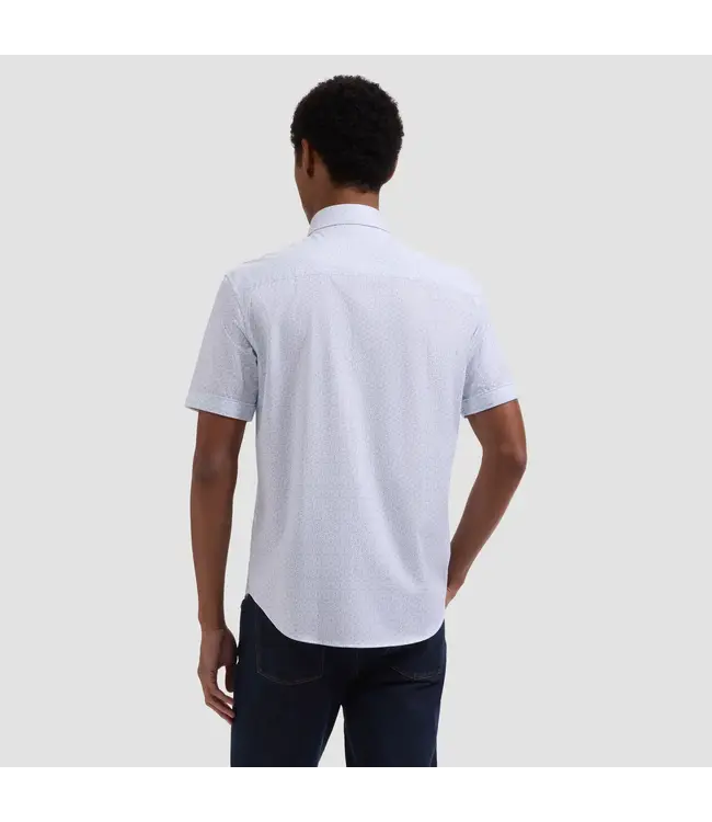 Modern Fit Air Blue Printed Shirt