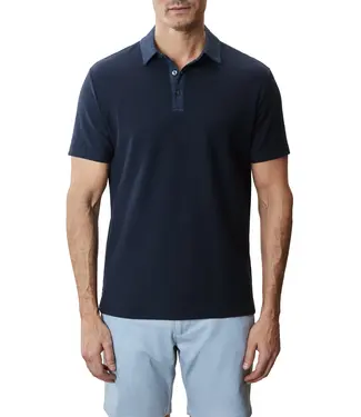 ROBERT BARAKETT Navy Baytide Printed Polo