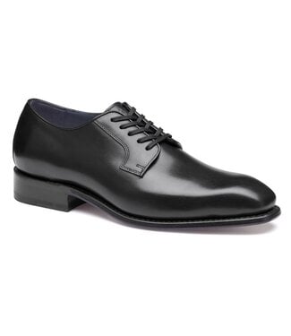 JOHNSTON & MURPHY Black Ashton Plain Toe Shoes