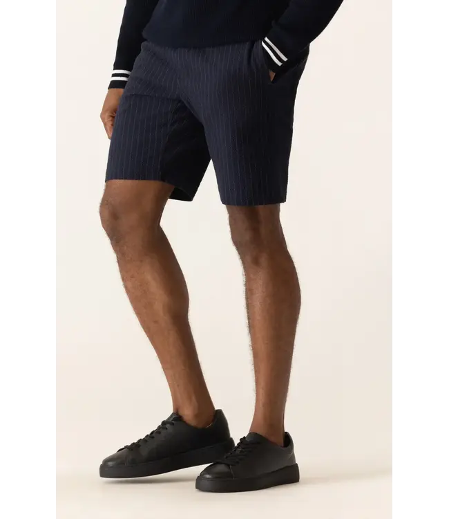 Modern Fit Indigo/Blue Striped Shorts