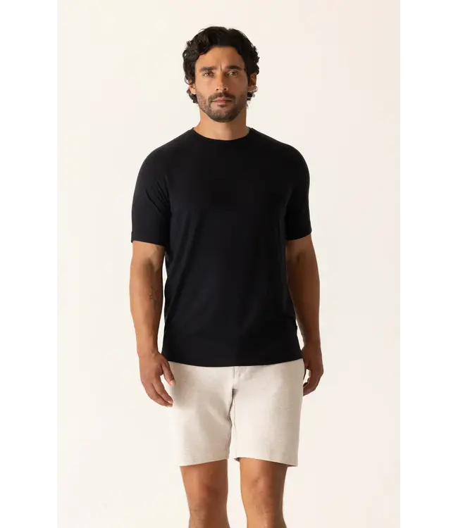 Black Raglan Scallop T-Shirt