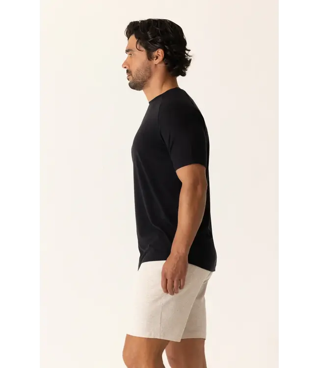 Black Raglan Scallop T-Shirt