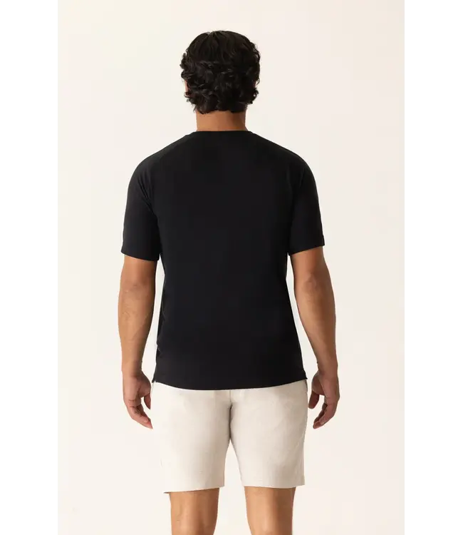 Black Raglan Scallop T-Shirt