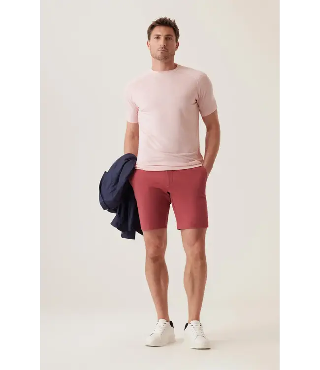 Modern Fit Red Galaxy Bermuda Shorts