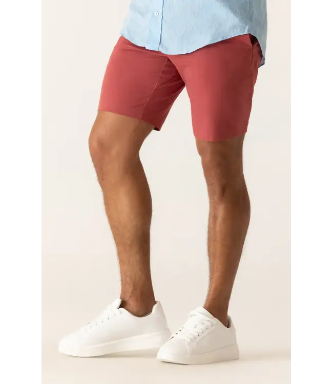 Modern Fit Red Galaxy Bermuda Shorts