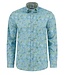 A FISH NAMED FRED Modern Fit Blue Watercolor Lilly Shirt
