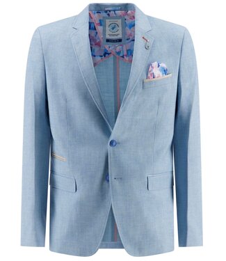 A FISH NAMED FRED Slim Fit Aqua Blue Sport Coat