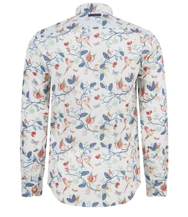 Modern Fit Colorful Birdy Blooms Shirt