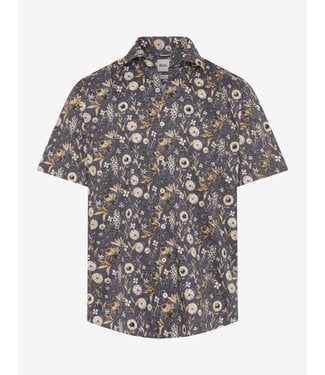 BRAX Modern Fit Denim Blue Floral Print Shirt