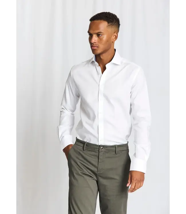 Slim Fit White Oxford Albin Shirt