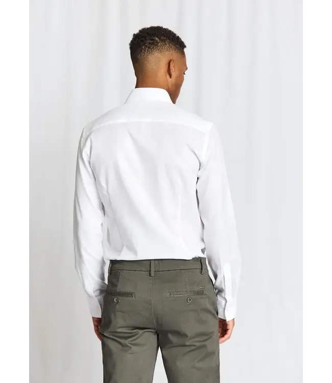 Slim Fit White Oxford Albin Shirt