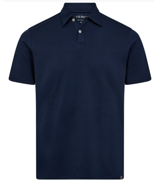 BRUUN & STENGADE Navy Ios Polo