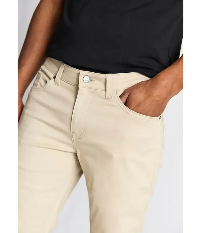 Modern Fit Beige Pietro 5 Pocket Pants