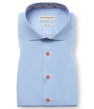 BRUUN & STENGADE Slim Fit Blue Bengal Striped Wael Shirt