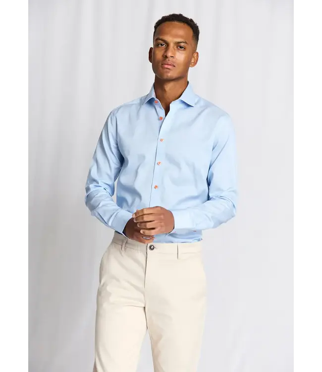 Slim Fit Blue Bengal Striped Wael Shirt