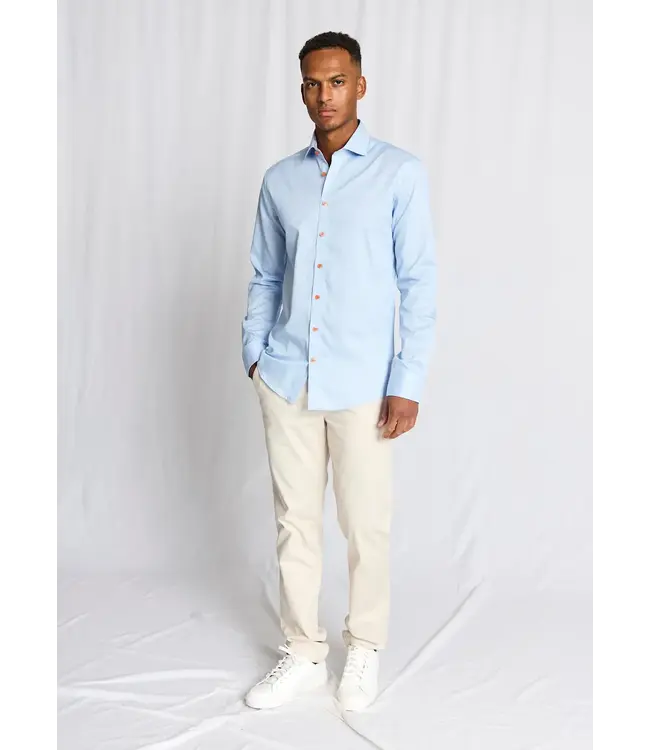 Slim Fit Blue Bengal Striped Wael Shirt
