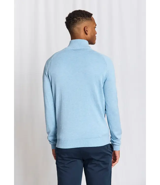 Light Blue Ilario 1/4 Zip Sweater