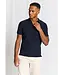 Navy Self Striped Santino Polo