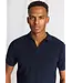 Navy Self Striped Santino Polo