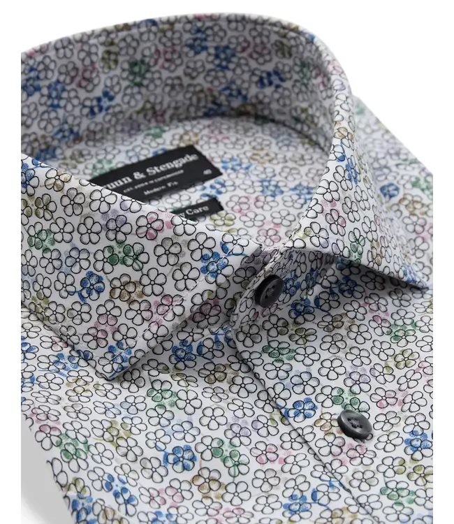 Modern Fit Daisy Print Luka Shirt