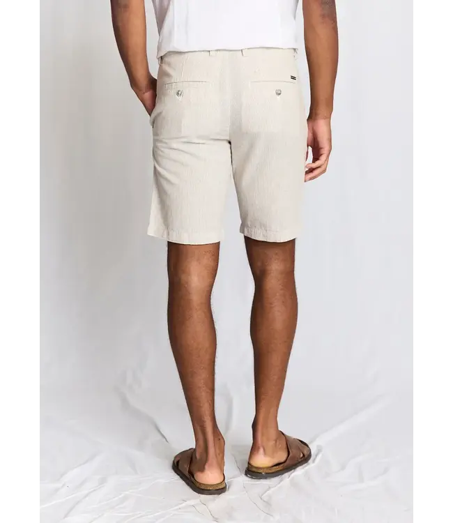 Modern Fit Beige/White Striped Darion Shorts